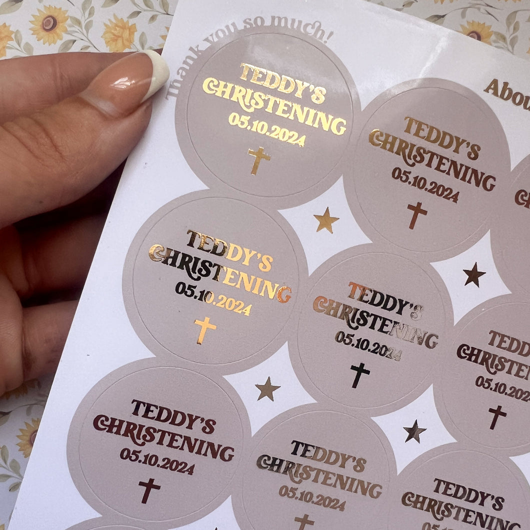 Christening Stickers