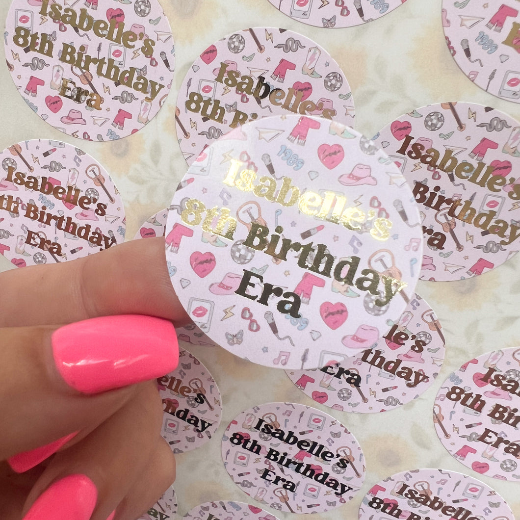 Taylor Swift Inspired Birthday Stickers