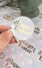 Load image into Gallery viewer, Gingham Happy Easter Stickers