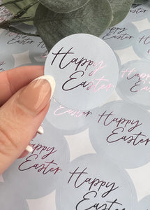 Calligraphy Happy Easter Stickers