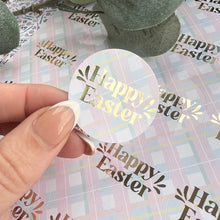 Load image into Gallery viewer, Gingham Happy Easter Stickers