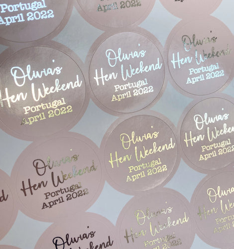 Hen Party Weekend Stickers