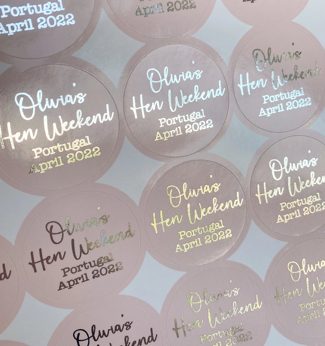 Hen Party Weekend Stickers