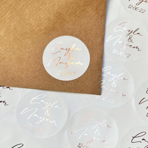 Calligraphy Wedding Stickers