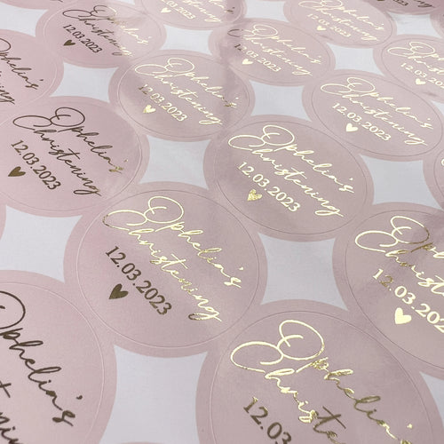 Name Christening Stickers