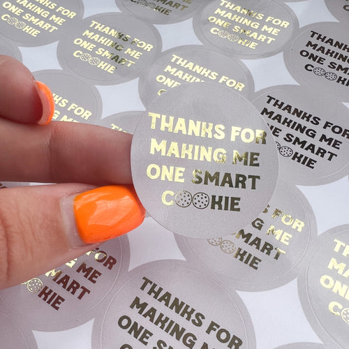 Smart Cookie Foiled Stickers