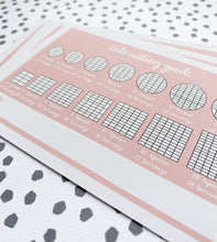Load image into Gallery viewer, Linen Double Sided Cake Cutting Guide Cards